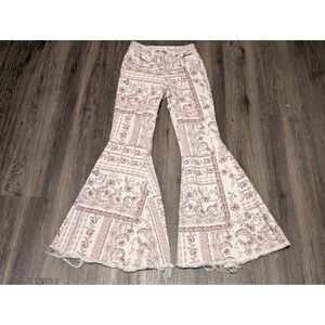 Shyanne Country Wear Womens Size 24 Floral Paisley Print Bell Bottom Jeans